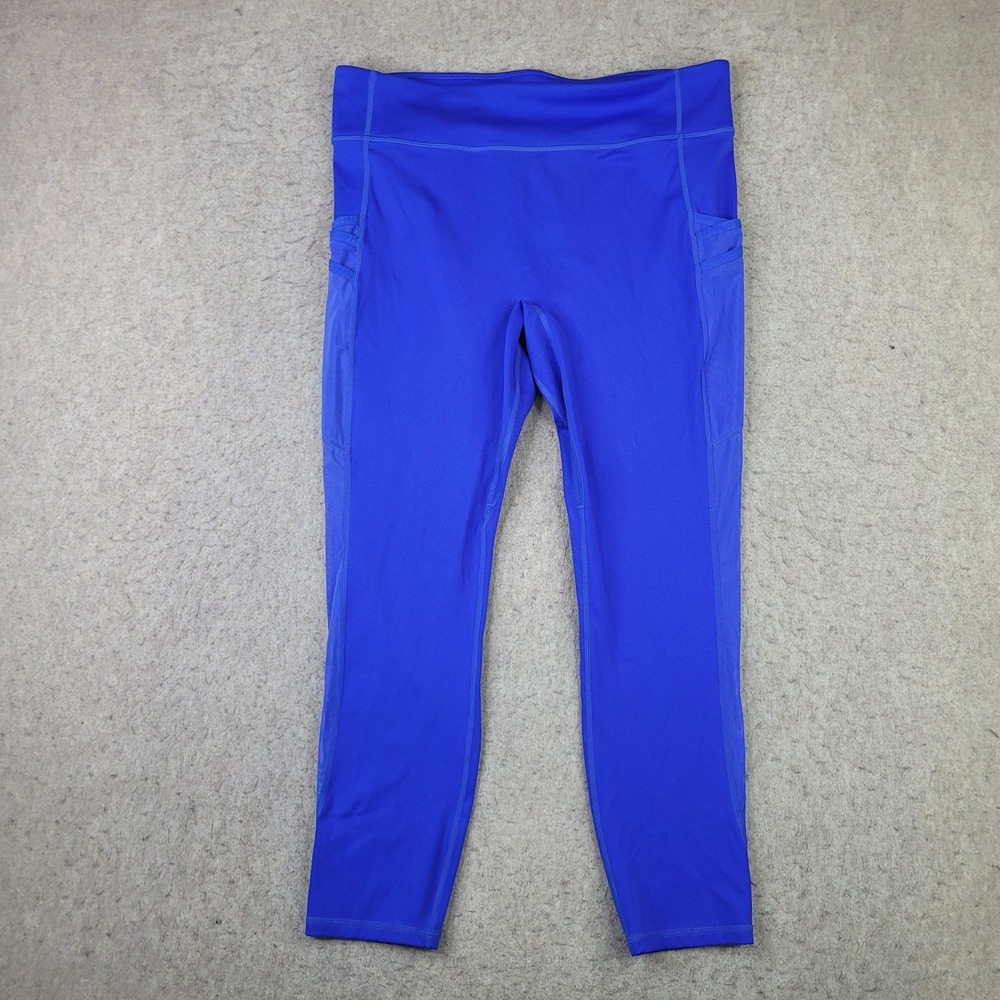 Fabletics Women's Blue Motion 365 Leggings Size 2XL‎ XXL Active Performance Flex